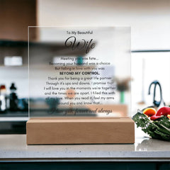 To My Wife Fate – Acrylic Square